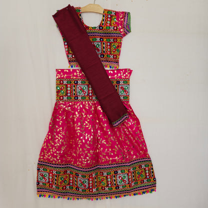 Girls - Gold Print Design Chaniya Choli