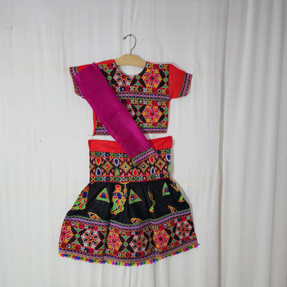 Girls - Dingli Umbrella Dandiya Work Chaniya Choli