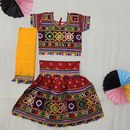 Girls - 3 Dot Bandhani Chaniya Choli