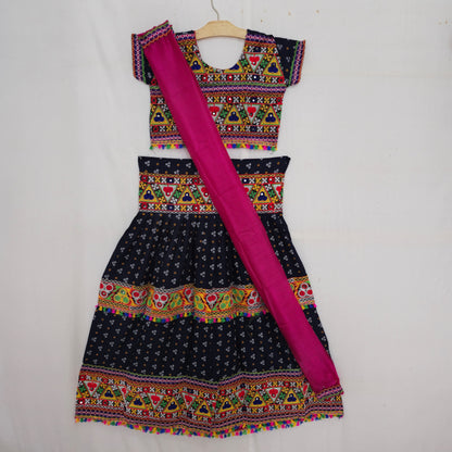 Girls - Bandhani 3 Patta Design Chaniya Choli