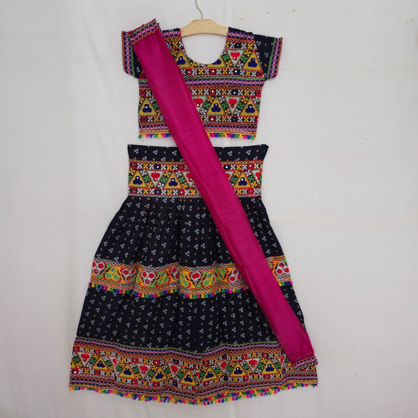 Girls - Bandhani 3 Patta Design Chaniya Choli