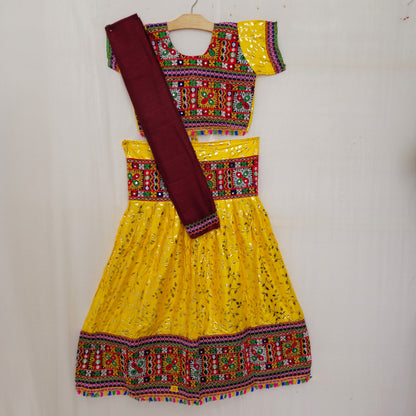 Girls - Gold Print Design Chaniya Choli