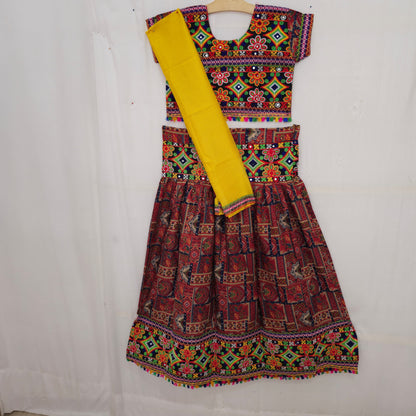 Girls - Patola Box Print Design Chaniya Choli
