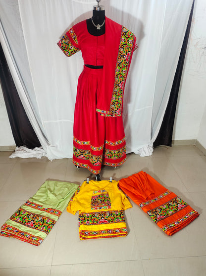 Plain with Circle Work and Mor Work Blouse